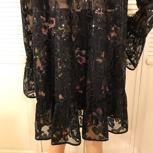 Free People Falling Flowers Frock Floral & Sequins Dress Medium - Picture 7 of 16
